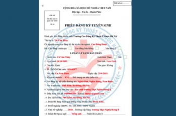 Hướng dẫn tải và điền thông tin đăng ký xét tuyển online 2023